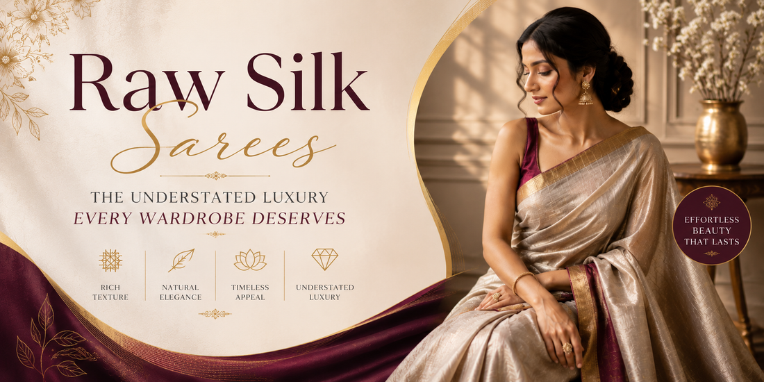 Raw Silk Sarees - The Understated Luxury Every Wardrobe Deserves