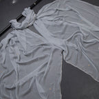Raw Silk Grey Unstitched Salwar Material With Dupatta