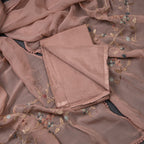 Mul Chanderi Light Onion Pink Unstitched Salwar Material With Dupatta