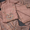Mul Chanderi Light Onion Pink Unstitched Salwar Material With Dupatta