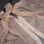 Mul Chanderi Light Brown Unstitched Salwar Material With Dupatta