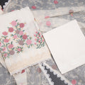 Mul Chanderi Cream Unstitched Salwar Material With Dupatta 03