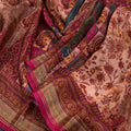 Modal Silk Light Peach Floral Printed Saree