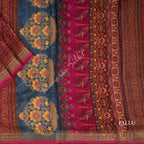 Modal Silk Light Peach Floral Printed Saree