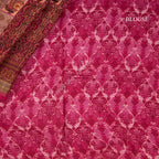 Modal Silk Light Peach Floral Printed Saree
