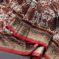 Modal Silk Cream Floral Printed Saree