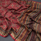 Modal Silk Red Floral Printed Saree - Kumaran Silks