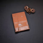 Semi Linen Peach Zari Worked Saree