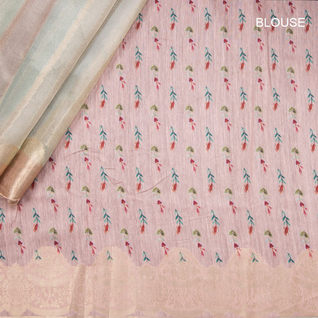 Linen Multi Colour Stripes Saree With Zari Border 02