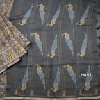 Semi Linen Multi Colour Floral Printed Saree