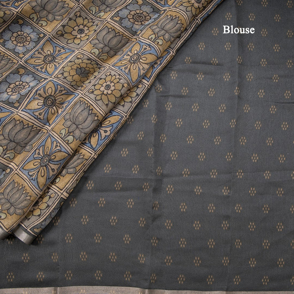 Semi Linen Multi Colour Floral Printed Saree