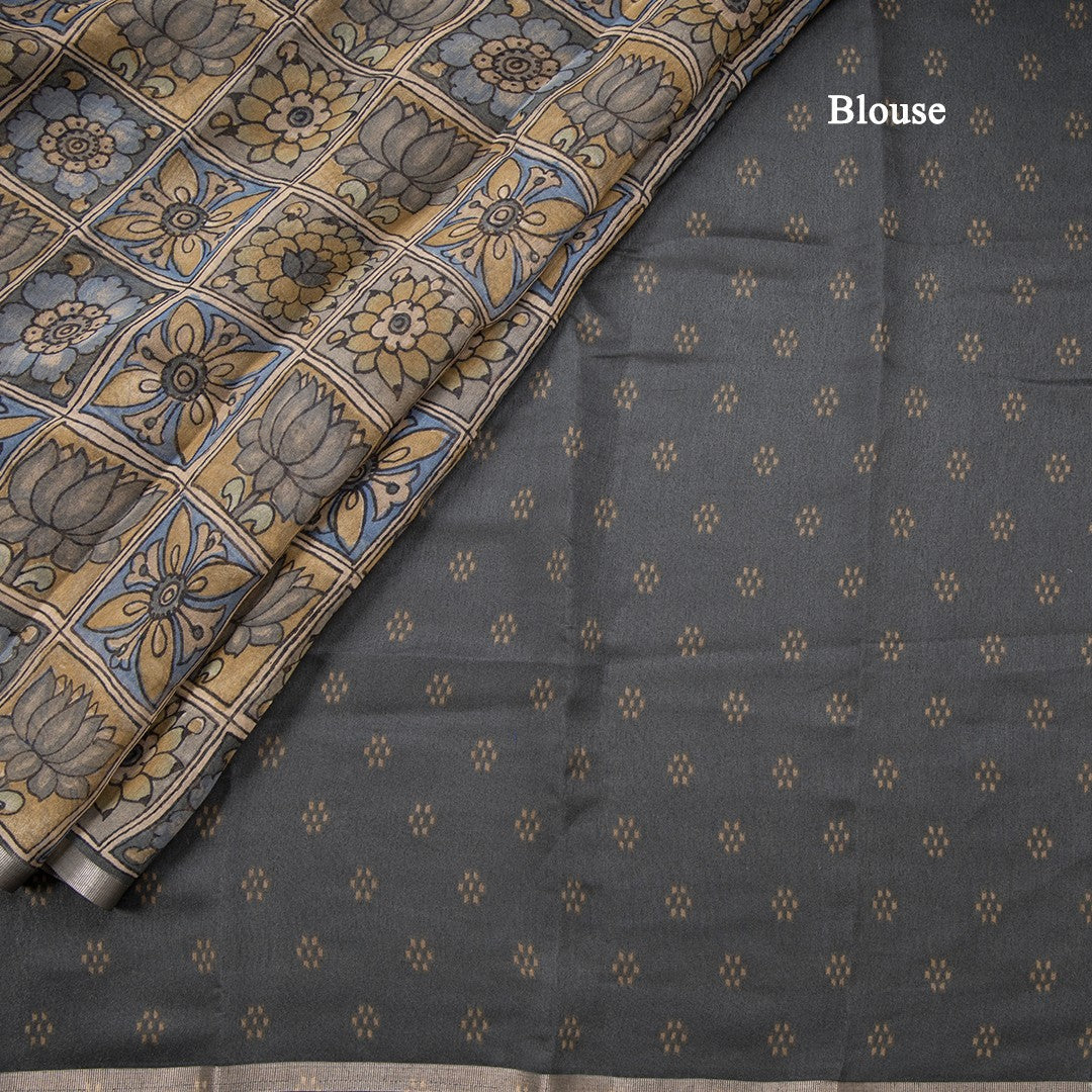 Semi Linen Multi Colour Floral Printed Saree