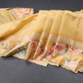 Raw Silk Sandal With Zari Buttas And Floral Border