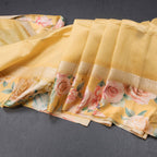 Raw Silk Sandal With Zari Buttas And Floral Border