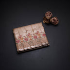 Fancy Silk Light Copper Stylish Thread Work Saree