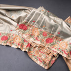 Fancy Silk Green Stylish Thread Work Saree