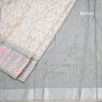 Kora Cream Saree With Satin Border 02