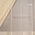 Kota Sandal Thread Work Saree With Zari Border