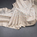 Kota Grey Thread Work Saree With Zari Border