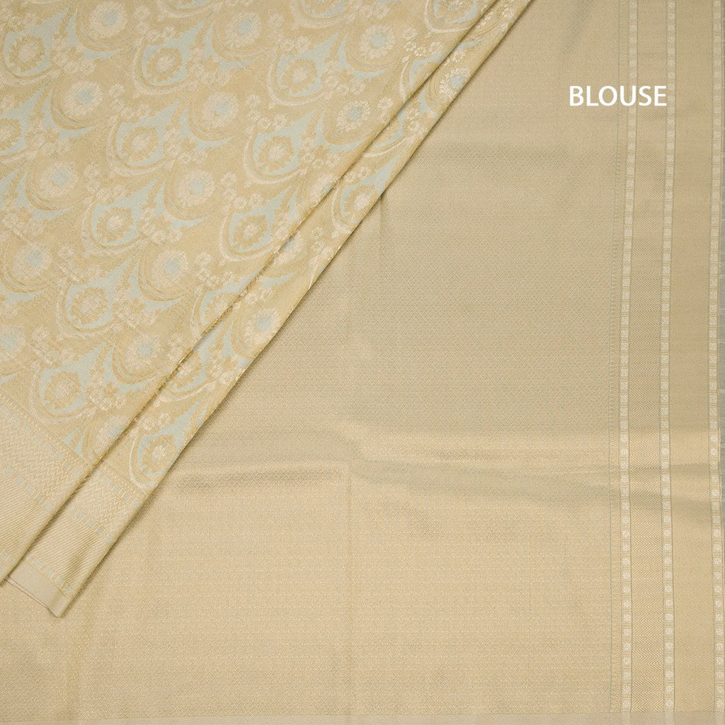 Banaras Very Light Green Zari Worked Saree
