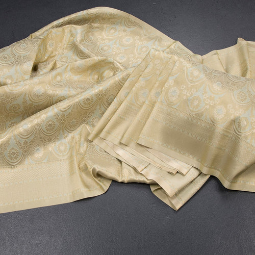 Banaras Very Light Green Zari Worked Saree