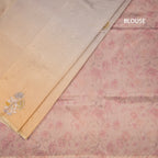 Organza Multi Colour Zari Stripes With Thread Work Saree 04