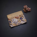 Pure Tussar Sandal Zari Worked Saree With Printed Border