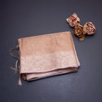 Tissue Kota Peach Zari Worked Saree With Gota Work