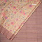 Kota Light Sandal Floral Printed Saree