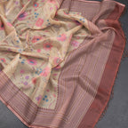 Kota Light Sandal Floral Printed Saree