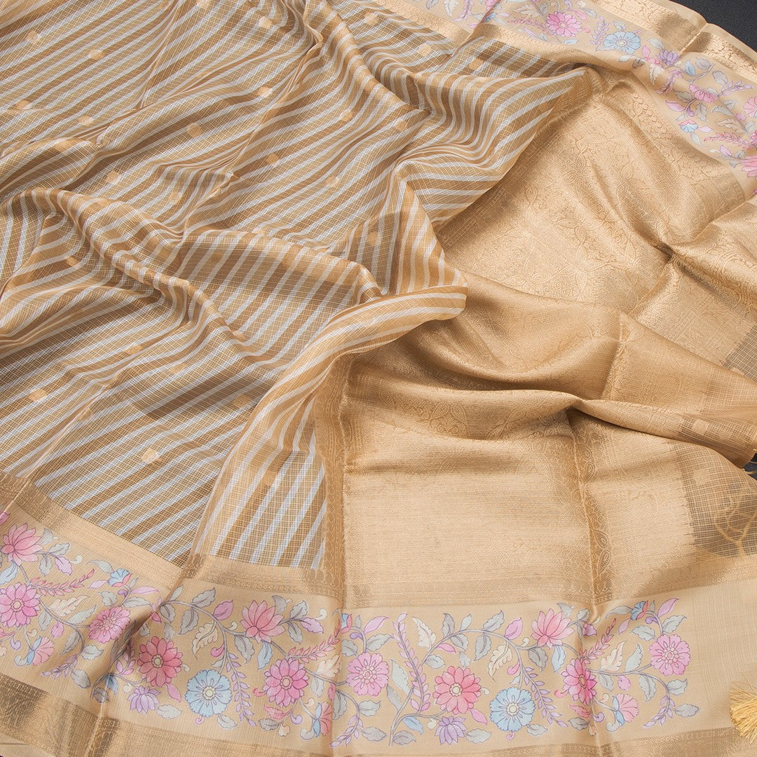 Kota Multi Colour Stripes Printed Saree