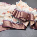 Kota Cream Floral Printed Saree With Zari Border