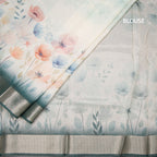Kota Cream Floral Printed Saree With Zari Border 04