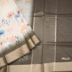 Kota Cream Floral Printed Saree With Zari Border 06