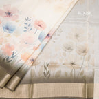 Kota Cream Floral Printed Saree With Zari Border 06