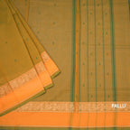 Chettinad Cotton Shot Colour Saree With Thread Buttas And Thread Border