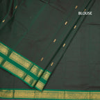Kanchi Cotton Shot Colour Saree With Zari Buttas And Rettapet Border
