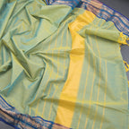 Kanchi Cotton Shot Colour Plain Saree And Zari Border - Kumaran Silks