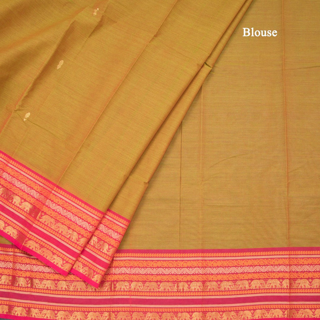 Kanchi Cotton Shot Colour Saree With Zari Buttas And Zari Border 02