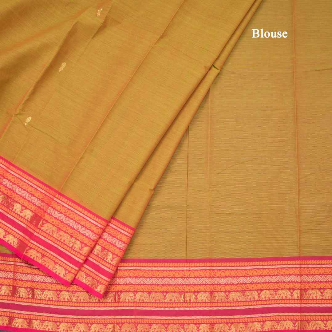 Kanchi Cotton Shot Colour Saree With Zari Buttas And Zari Border 02