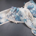 Raw Silk Cream Floral Printed Saree With Ribbon Border 06