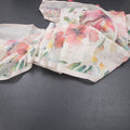 Raw Silk Cream Floral Printed Saree With Ribbon Border 07