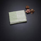 Semi Linen Pista Green Thread Work Saree