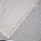 Semi Linen Light Grey Thread Work Saree