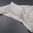 Semi Linen Light Grey Thread Work Saree