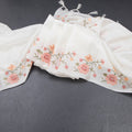 Tussar White Saree With Stone Buttas And Thread Border