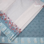 Kota Cream Saree With Mirror Buttas On The body And Zari Border 02