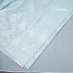 Kota Light Blue Floral Thread Work Saree