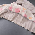 Tussar Cream Floral Printed Saree And Zari Checks Border