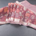 Kota Wine Floral Printed Saree And Zari Border